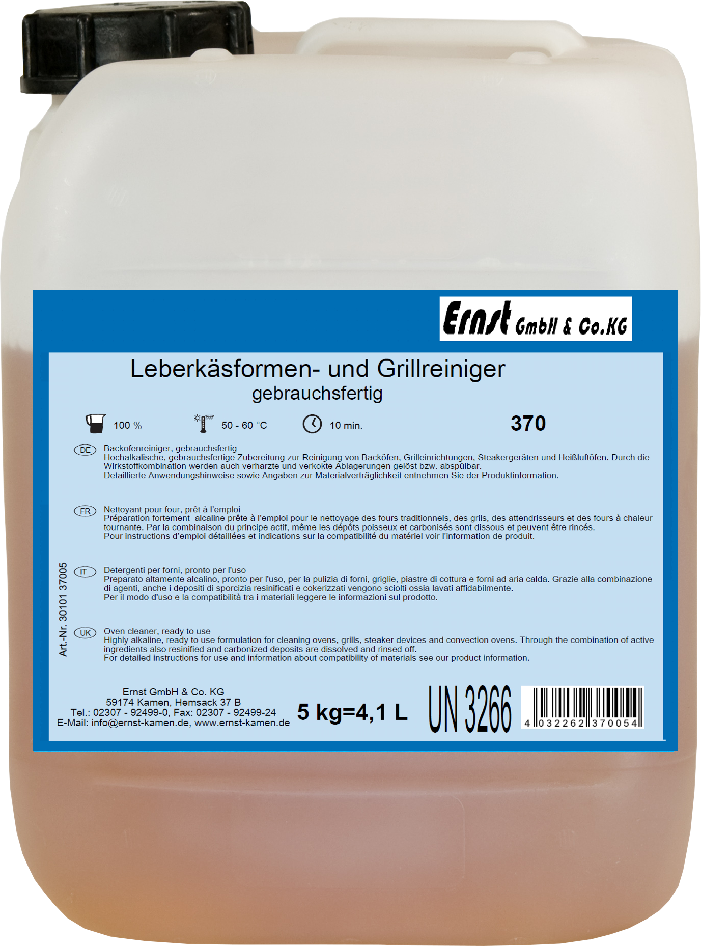 Dr. Becher Bratkrusten-Entferner 5L Kanister Profi Backofenreiniger Grillreiniger Neu